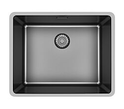 CARESSI CAPPMX50R20GM Spüle in GUN METAL ohne Hahnbank / ab 60 cm Schrankbreite / Einbauspüle / Edelstahlspüle
