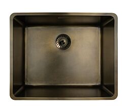 CARESSI CAPPMX50R20MP Spüle in MESSING PATINA ohne Hahnbank / ab 60 cm Schrankbreite / Einbauspüle / Edelstahlspüle