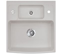 KeraDomo Elementspüle CENTRA 60 für AP-Tiefe 60 cm inkl. Excenterbedienung / systemceram / Keramikspüle