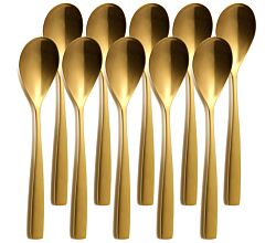 10er SET COMAS 6097 Tafellöffel BARCELONA GOLD Edelstahl 18/10 / PVD-Beschichtung / Gold-Finish