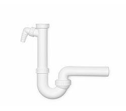 Kugelgelenksiphon - 1 / Spülen-Ablaufverbindung / Siphon / Geschirrspülmaschinenanschluss