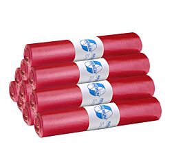 10er SET DEISS 11021 - PREMIUM - 120 Liter Abfallsäcke Typ 60 ROT - 25 Stk. je Rolle / Emil Deiss / Abfallsäcke / Typ 60