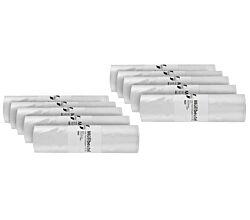 10er SET DEISS 46920 - UNIVERSAL - 80 Liter Abfallsäcke WEISS - 40 Stk. je Rolle / Emil Deiss / Müllbeutel