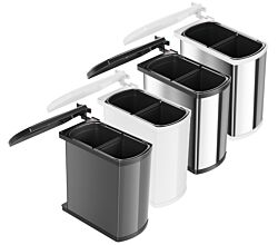 HAILO Abfallsorter 16 (2x8) Liter DUO-3416 ab 45 cm Schrankbreite