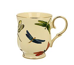 DUO ECRU Becher 450 ml DRAGONFLIES New Bone China Porzellan