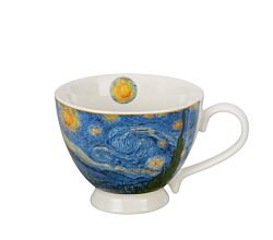 DUO ART GALLERY Jumbotasse 450 ml STARRY NIGHT inspired by Van Gogh, New Bone China Porzellan
