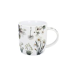 DUO Spring in bloom Becher 400 ml WHITE FLOWERS in dekorativer Box, New Bone China Porzellan