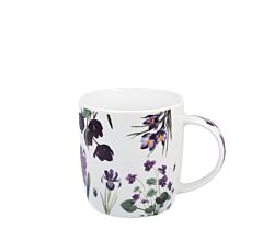 DUO Spring in bloom Becher 400 ml PURPLE FLOWERS in dekorativer Box, New Bone China Porzellan