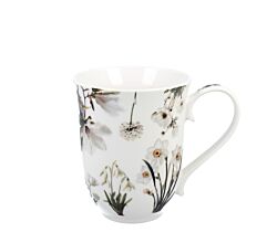 DUO Spring in bloom Becher 460 ml WHITE FLOWERS in dekorativer Box, New Bone China Porzellan