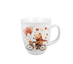 DUO HEARTS Becher 650 ml BEAR on a BIKE, New Bone China Porzellan