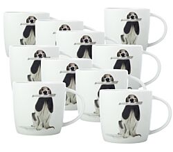 10er SET Maxwell & Williams DX1064 Becher 400 ml BEST FURRY FRIENDS The Mail Gift, Porzellan, in Geschenkbox