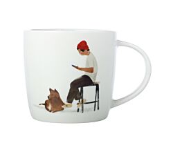 Maxwell & Williams DX1066 Becher 400 ml BEST FURRY FRIENDS Cafe Waiting, Porzellan, in Geschenkbox