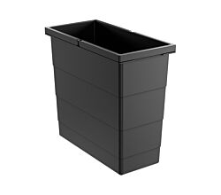 12 L Ersatzeimer 1225949 für Hailo Abfallsammler Raumspar Tandem S (3644931), schwarz