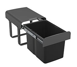 EKOTECH Abfallsammler EKKO 40 mit 34 (1x34) Liter Füllvolumen, Orion Grey, für 40 cm Schrankbreite
