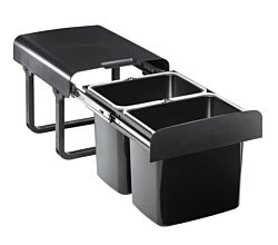 EKOTECH Abfallsammler EKKO 2 RECYCLED mit 32 Liter Füllvolumen für 40 cm Schrankbreite