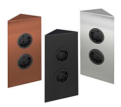 Eck-Energiebox 2-fach für die Eckmontage / Ecksteckdosen / Steckdosenleiste