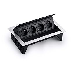 EVOline FlipTop Push 4-fach VDE Steckdosenleiste, versenkbar / Mehrfachsteckdose / Steckdosenverteiler