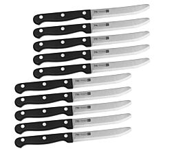 10er SET FMprofessional 21214 Steak-/ Pizzamesser mit Wellenschliffklinge und Kunststoffgriff / Messer / Fackelmann