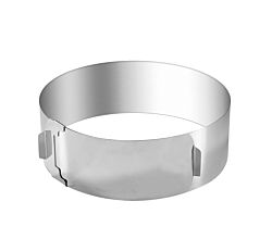FMprofessional 21600 Tortenring aus Edelstahl, verstellbar im Durchmesser / Tortenform / Fackelmann