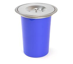 emuca Einbauabfall-Recyclingbehälter Rycycle für Einbau in die Arbeitsplatte, 1 Recyclingbehälter 7 Liter, Edelstahl und Kunststoff