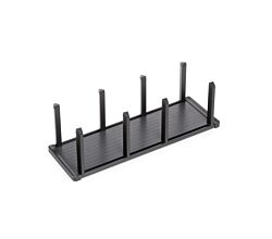 emuca Tellerhalter Orderbox für Schublade, vertikal, 159x468mm, Aluminium und Kunststoff, Anthrazitgrau