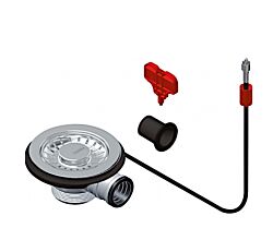 FRANKE Abgangsbogen 112.0389.090 FRAGRANIT Semi-Integral mit Excenter u. Überlaufanschluss / Ersatzteil Spüle / Ablaufgarnitur