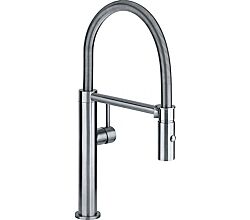 FRANKE 115.0472.960 Armatur PESCARA Dual spray Edelstahl massiv mit Spiralauslauf / Einhebelmischer