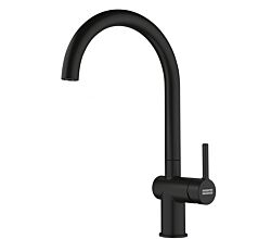 FRANKE Armatur ACTIVE mit J-Festauslauf in BLACK MATT / Einhebelmischer