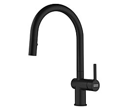 FRANKE Armatur ACTIVE mit J-Zugauslauf in BLACK MATT / Einhebelmischer