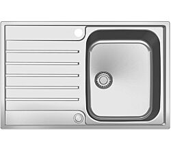 FRANKE Spüle ARGOS AGX 211-78 mit Integralablauf und Druckknopfventil / Ausschnitt Slimtop 767 x 497 mm - R10