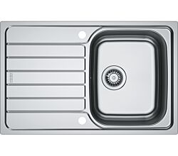 FRANKE Spüle SPARK SKX 611-78 (50) Edelstahl gebürstet mit Excenterbedienung / Edelstahlspüle / Auflagespüle