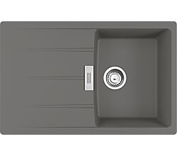 FRANKE Spüle CENTRO CNG 611-78 mit Excenterbedienung Drehknopf Edelstahl / Ausschnittmaß 760 x 480 mm R15 / Granitspüle