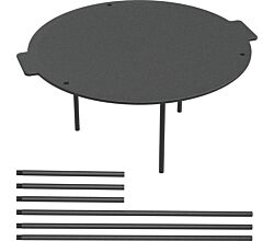 Browin 330505 Grillpfanne, aus Gusseisen, Durchmesser 44 cm, inkl. zwei Sätze von Füßen (20 und 44 cm)