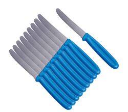 10er SET GSD 30141 Tafelmesser, Griff blau