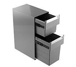 HAILO 10000130 StapelBox 28/17 mit 45 (28+17) Liter Abfallvolumen, ab 40 cm Schrankbreite