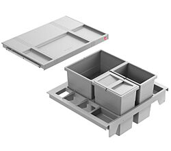 Hailo 3620611 Abfallsorter SEPARATO K 60, 34 (1x18 + 2x8) Liter / Hailo XS Inset 60.3/34 für 60 cm SB