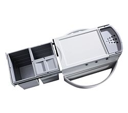 HAILO 3646131 Abfallsorter RONDO-2 Plus 35 (1x18 + 2x8,5) Liter / ab 90 cm Eck - Schrankbreite / Hailo Rondo 90.3/35