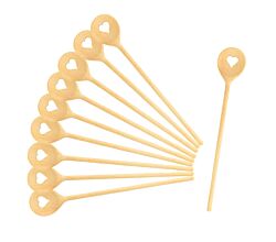10er SET HOFMEISTER 50098 Kochlöffel rund Motiv Herz, Buchenholz, 30 cm