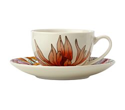 Maxwell & Williams II0082 Espressotasse mit Untertasse WARATAH Porzellan