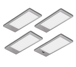 K-PAD LED Unterbauleuchte im Kunststoffgehäuse edelstahlfarbig lackiert / Nischenleuchten / Lumica