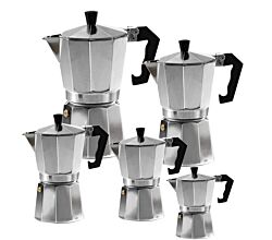 Alu-Espressokocher Silber von Karl Krüger / Espresso-Kocher / Espresso-Kanne / Espresso