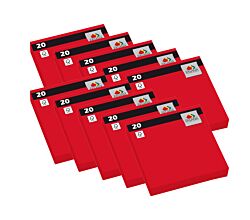 Fasana 221383 JALAPENO RED 200 Servietten, 33 x 33 cm, 3-Lagig, 1/4 Falzung, Metsä Tissue Napkin Collection
