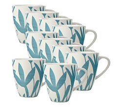 10er SET Maxwell & Williams AW0580 Becher 350 ml DUSK Blau, Porzellan