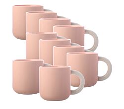 10er SET Maxwell & Williams DI0343 Becher 370ml Apricot SHERBET Porzellan
