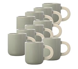 10er SET Maxwell & Williams DI0350 Espressotasse 110ml Grau SHERBET Porzellan