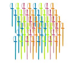 10er SET METALTEX 257813080 Cocktail-Picker "Schwert", 35 Stück / Partypicker