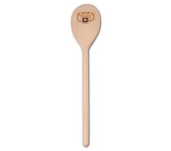 HOFMEISTER 50085 Kochlöffel oval Motiv Engelchen, Buchenholz, 30 cm