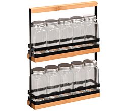 KESPER Gewürzregal 58036 mit 10 leeren Gewürzgläsern / Gewürzständer / Gewürzgalerie