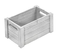 KESPER 69463 Aufbewahrungsbox aus Paulowniaholz Antik weiß / 26 x 17 x 13,5 cm / Holzkiste / Dekokiste