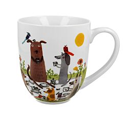 DUO Dogs World JUMBO XXL Becher 1000 ml DOGS PICNIC, New Bone China Porzellan